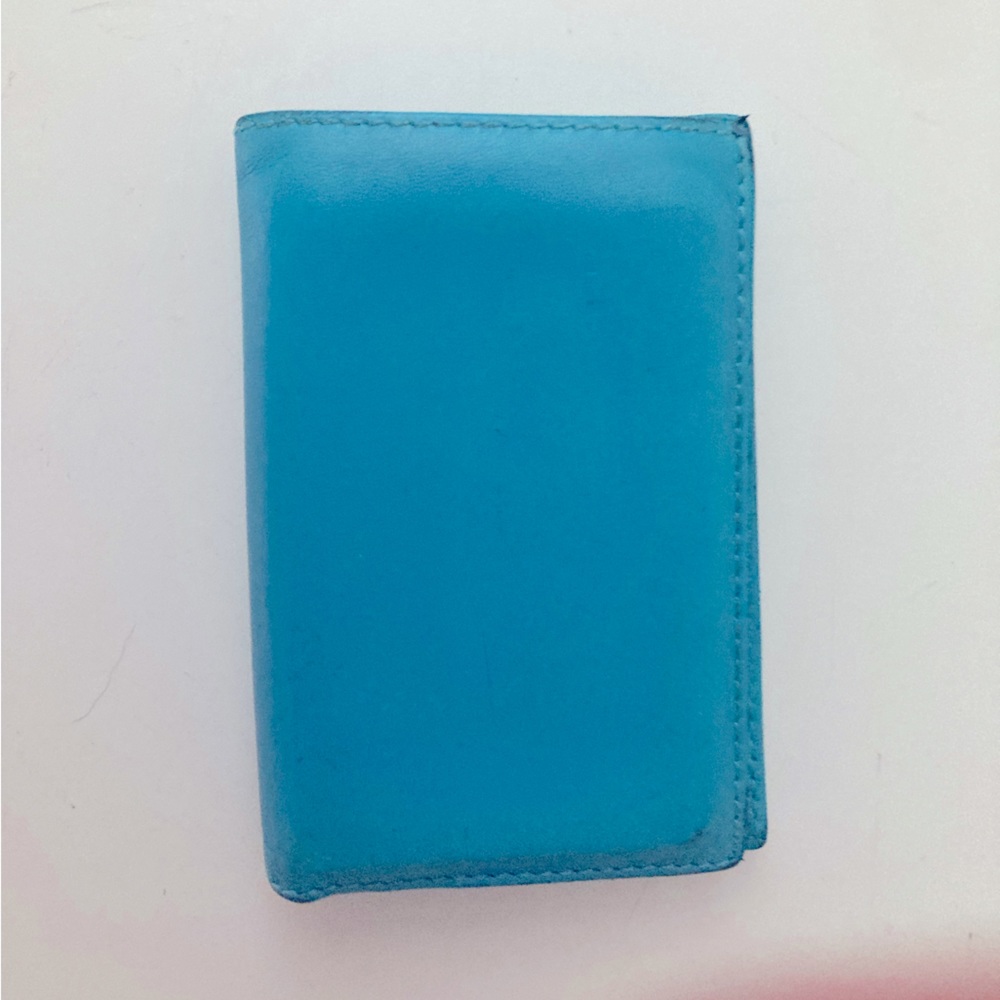 Comme des Garcons bifold light blue wallet